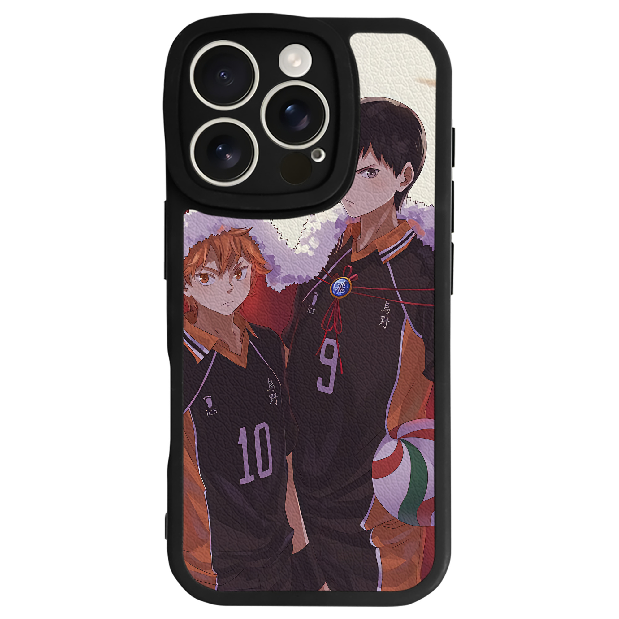 （画像用） ハイキュー!! Haikyu!! 【iPhone 16シリーズ対応】シリコンスマホケース（レザー調） 材質：シリコン